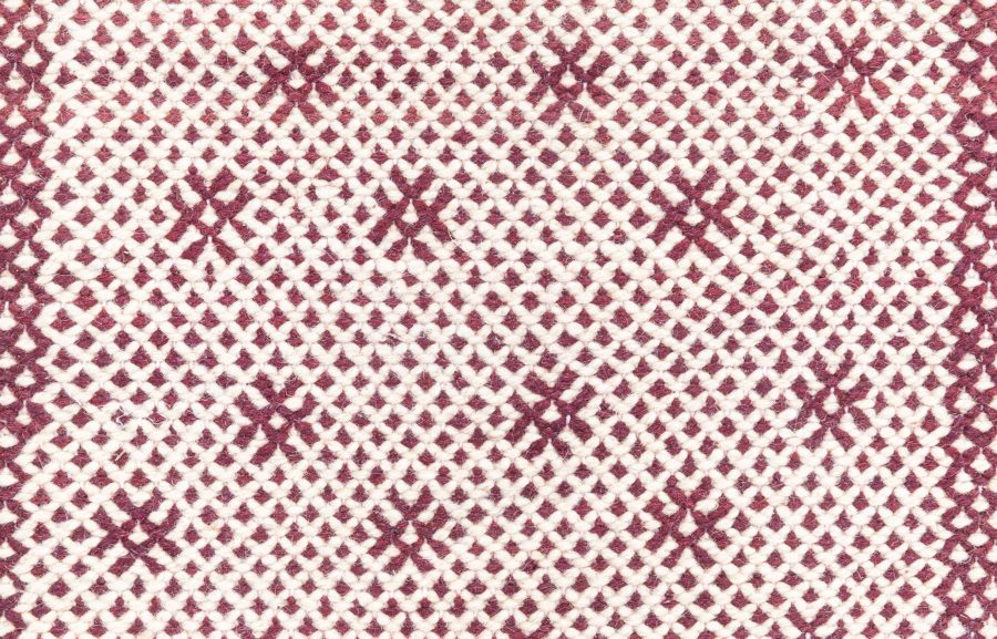 Modern Geometric Moroccan Style Flat-Weave Wool Rug N10870