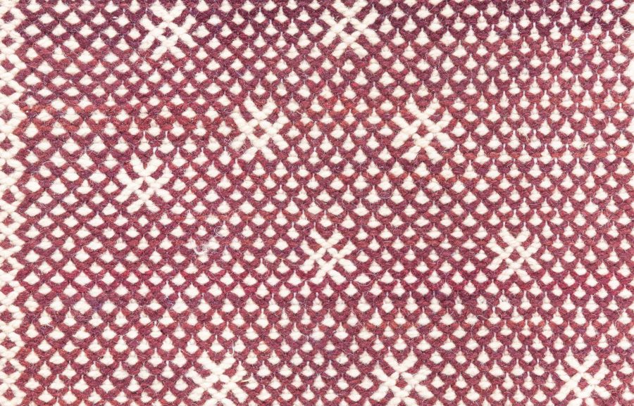 Modern Geometric Moroccan Style Flat-Weave Wool Rug N10870