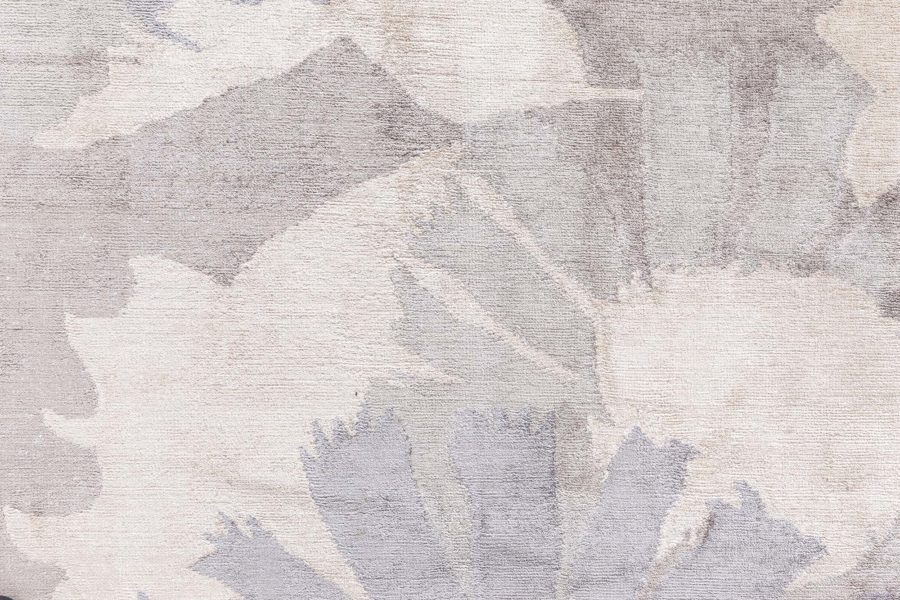 Doris Leslie Blau Collection Floral Lilly Design Hand Knotted Silk Rug N10967