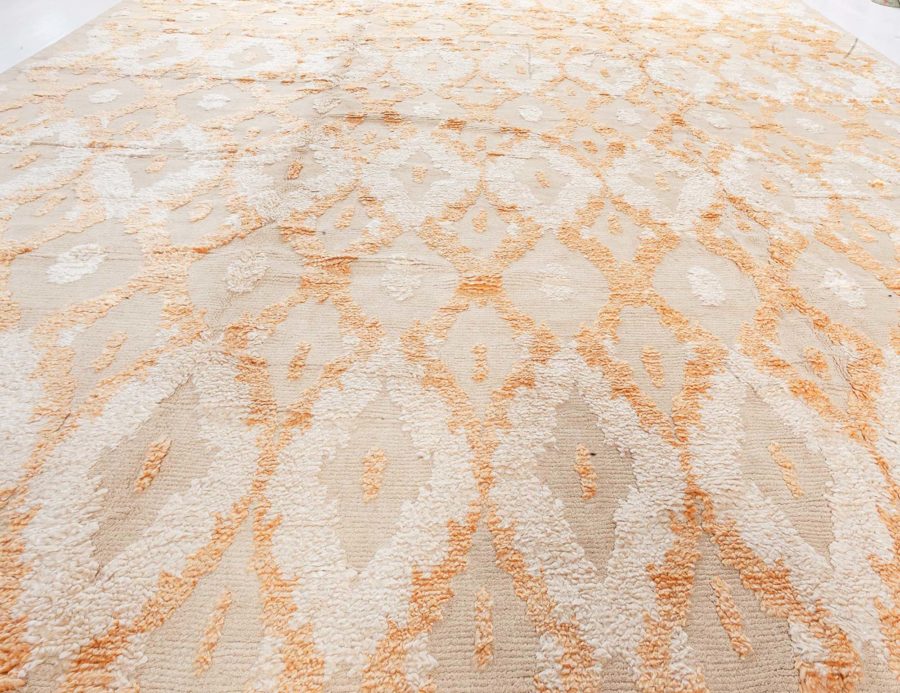 Doris Leslie Blau Collection Large One-of-a-kind Bold Kasuri Handmade Wool Rug N11116