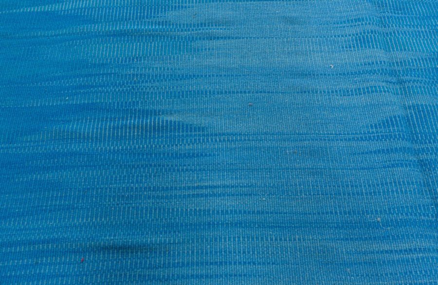Doris Leslie Blau Collecction Blue Handmade Wool Kilim Rug N11171