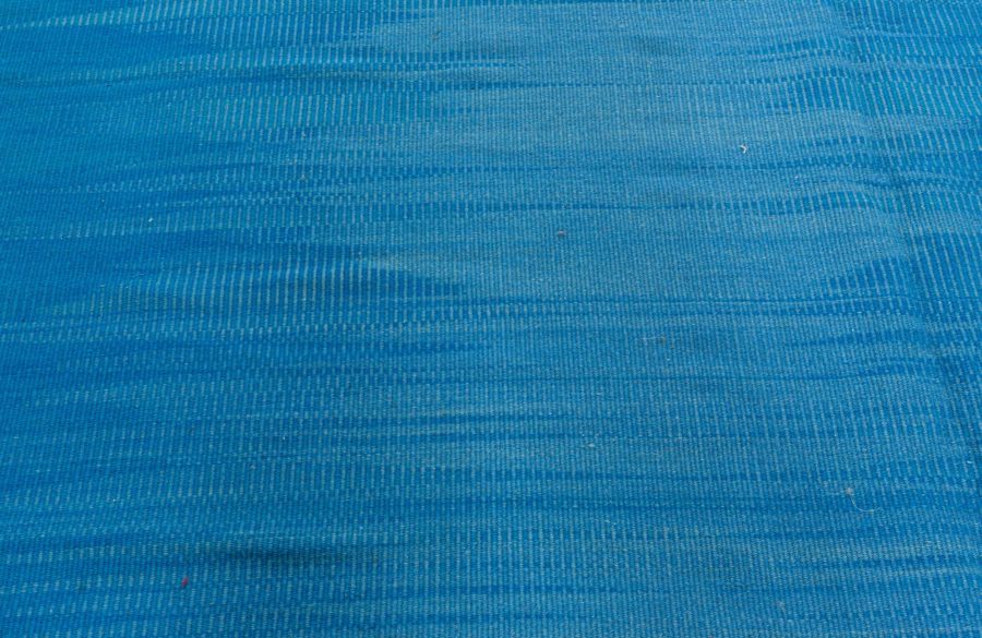 Doris Leslie Blau Collecction Blue Handmade Wool Kilim Rug N11171