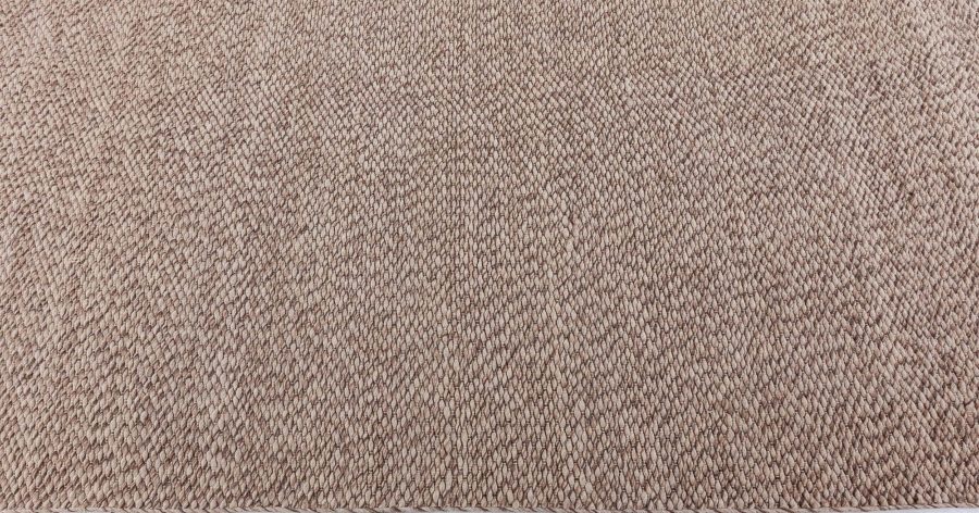 Doris Lelie Blau Collection Contemporary Solid Brown Handmade Wool Runner N11342