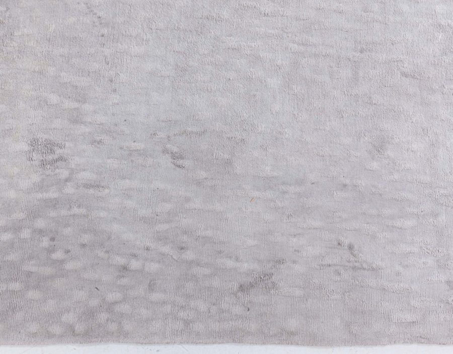 Doris Leslie Blau Collection Sand Dunes Gray Handmade Silk Rug N11415