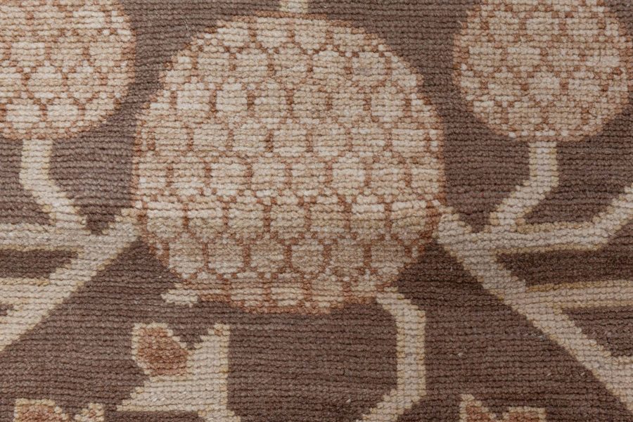 Doris Leslie Blau Collection Samarkand Beige and Brown Hand Knotted Wool Rug N12722