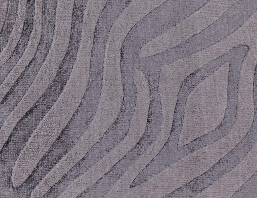 Doris Leslie Blau Collection Modern Animal Print Gray Rug N12724