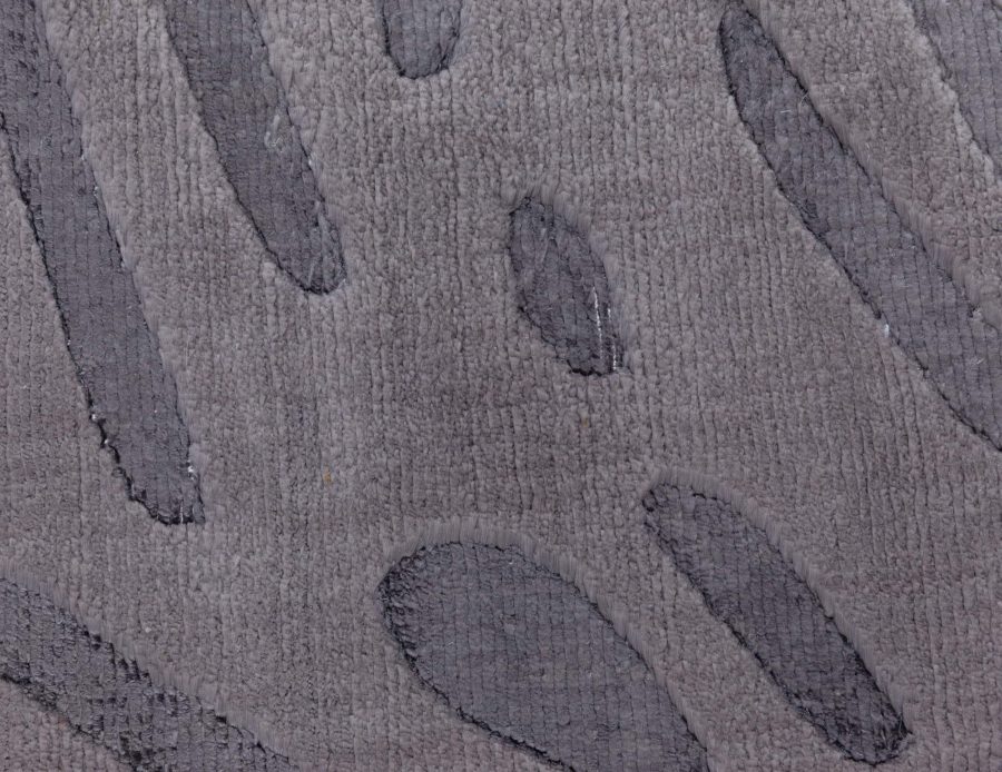 Doris Leslie Blau Collection Modern Animal Print Gray Rug N12724