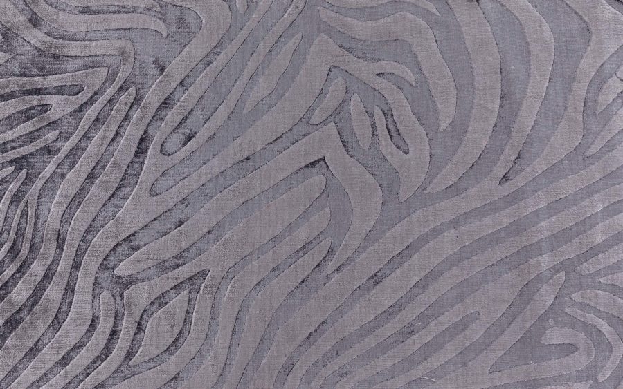 Doris Leslie Blau Collection Modern Animal Print Gray Rug N12724