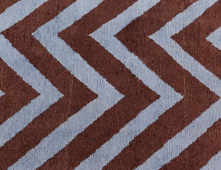 Doris Leslie Blau Collection SN1 Zig-Zag Rug in Gray and Brown N12725
