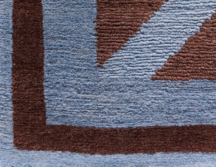 Doris Leslie Blau Collection SN1 Zig-Zag Rug in Gray and Brown N12725