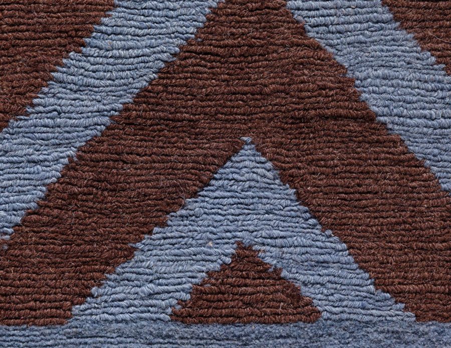 Doris Leslie Blau Collection SN1 Zig-Zag Rug in Gray and Brown N12725