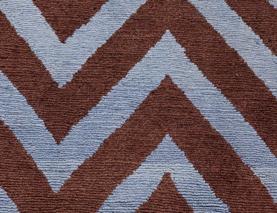 Doris Leslie Blau Collection SN1 Zig-Zag Rug in Gray and Brown N12725