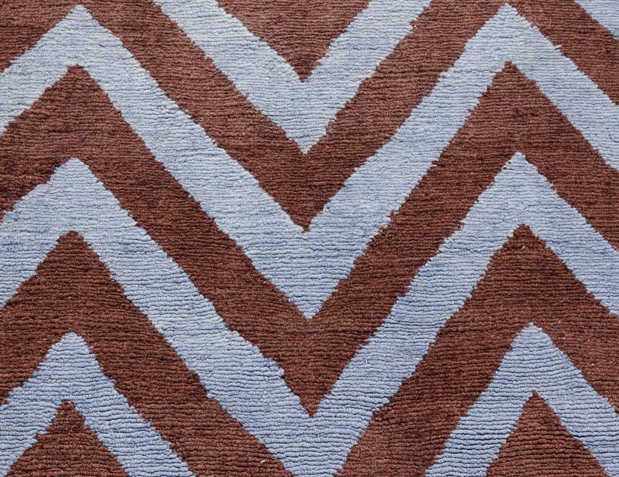 Doris Leslie Blau Collection SN1 Zig-Zag Rug in Gray and Brown N12725