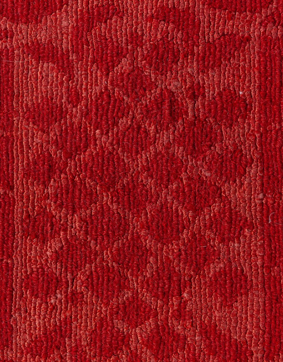 Doris Leslie Blau Collection Tibetan Red Floral Design Handmade Wool Rug N12726