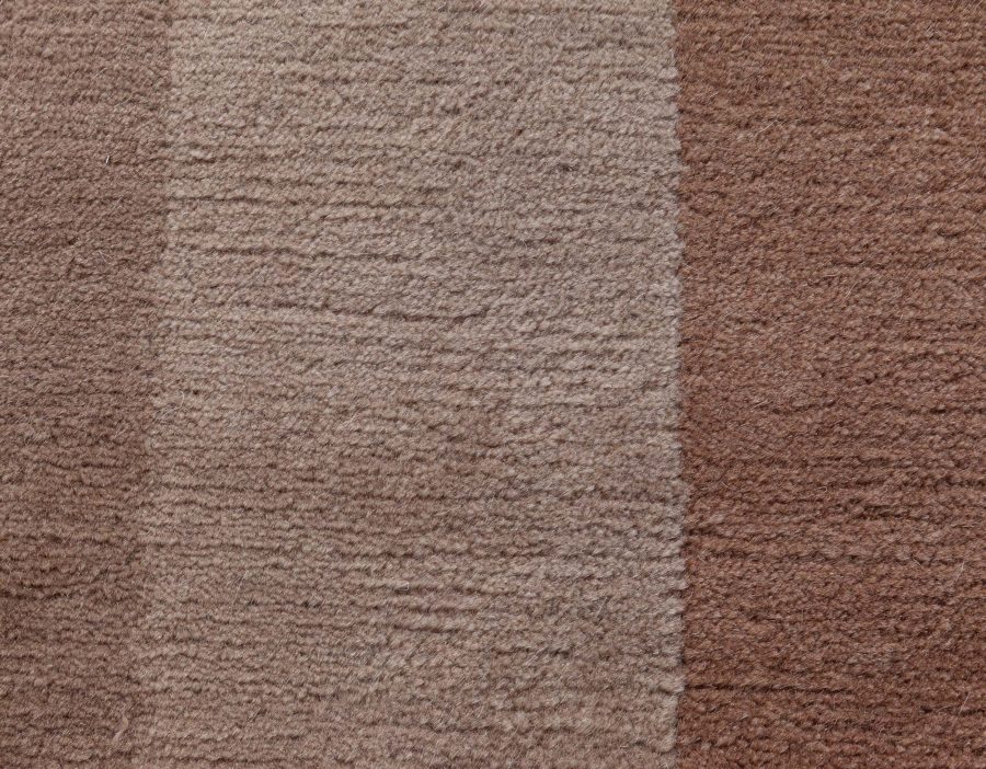Doris Leslie Blau Collection Art Deco Design Tibetan Beige and Brown Rug N12734