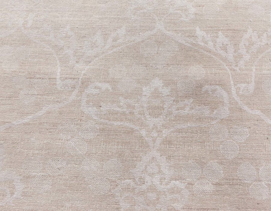 Doris Leslie Blau Collection Modern Floral RA7 Gray Wool Handmade Rug N12737