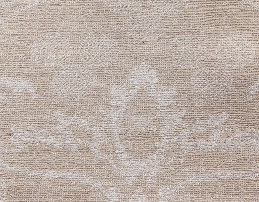Doris Leslie Blau Collection Modern Floral RA7 Gray Wool Handmade Rug N12737