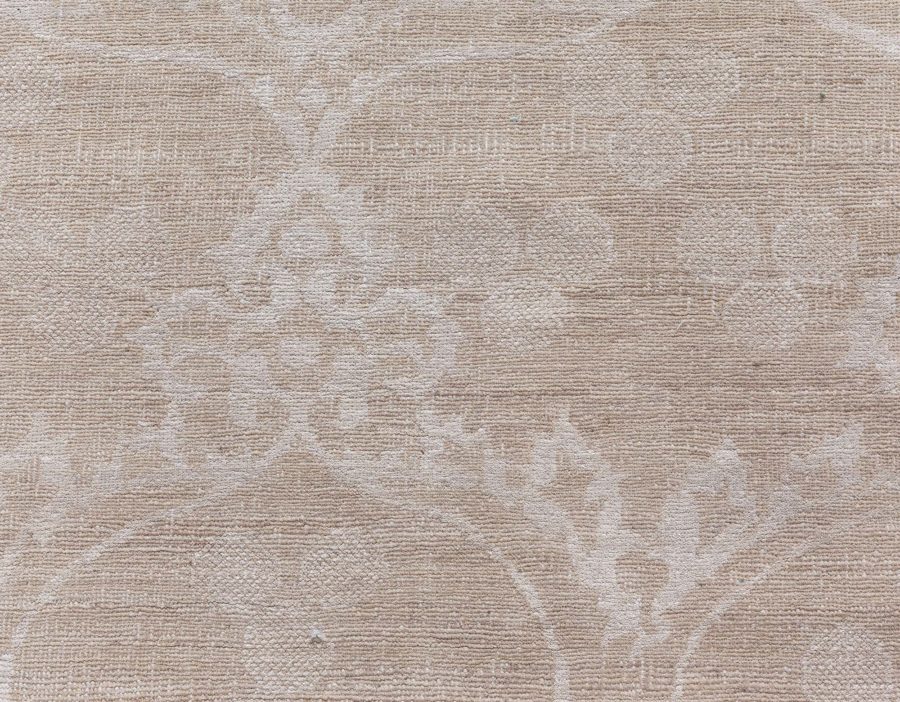Doris Leslie Blau Collection Modern Floral RA7 Gray Wool Handmade Rug N12737