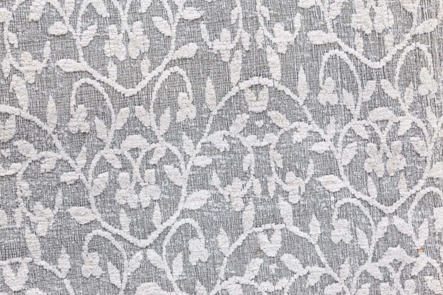 Doris Leslie Blau Collection Patchwork-Like MM Gray Handmade Wool Rug N12744