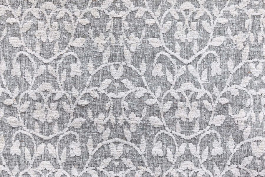 Doris Leslie Blau Collection Patchwork-Like MM Gray Handmade Wool Rug N12744
