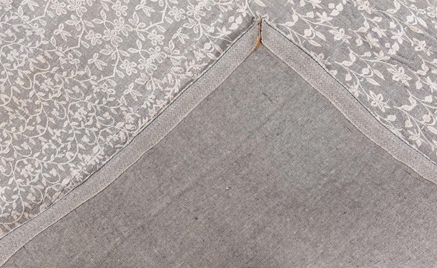Doris Leslie Blau Collection Patchwork-Like MM Gray Handmade Wool Rug N12744