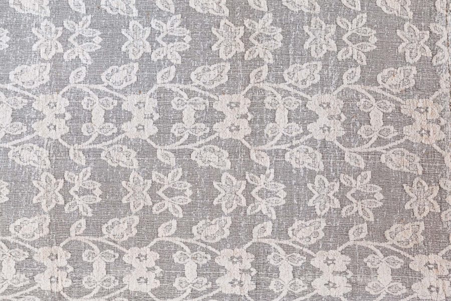 Doris Leslie Blau Collection Patchwork-Like MM Gray Handmade Wool Rug N12744