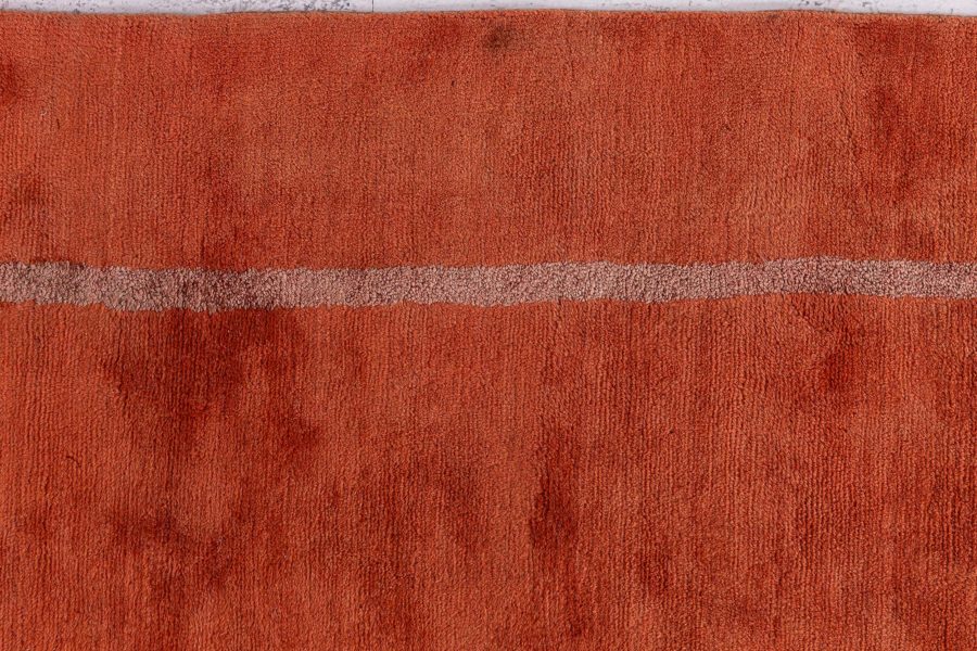 Doris Leslie Blau Collection Copper Tibetan Greek Key Handmade Wool and Silk Rug N12750
