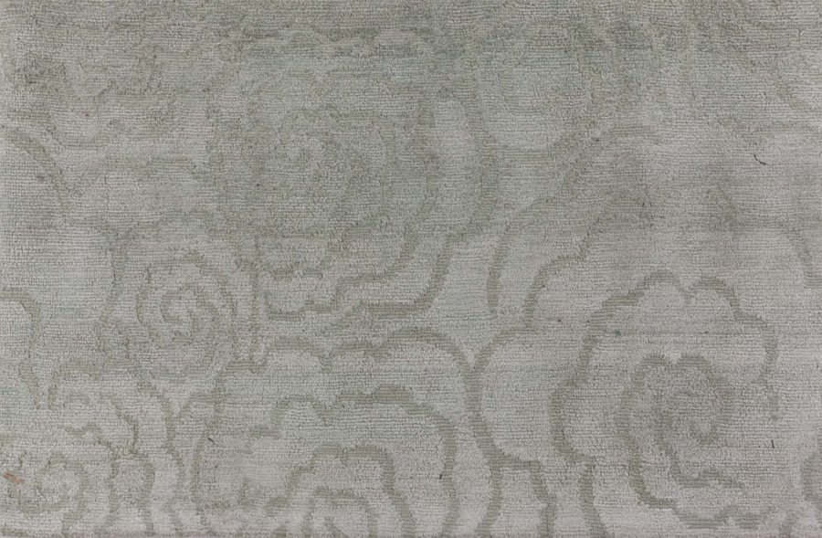 Doris Leslie Blau Collection Camelia Geen Handmade Silk Rug N12754
