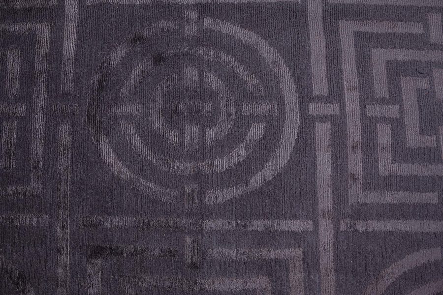 Doris Leslie Blau Collection Art Deco Design Tibetan Handmade Wool and Silk Rug N12755
