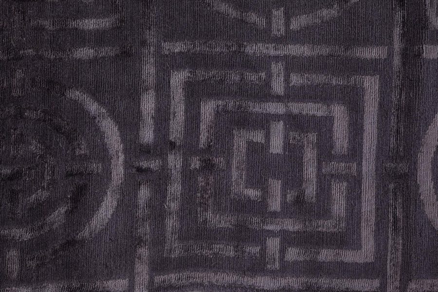 Doris Leslie Blau Collection Art Deco Design Tibetan Handmade Wool and Silk Rug N12755