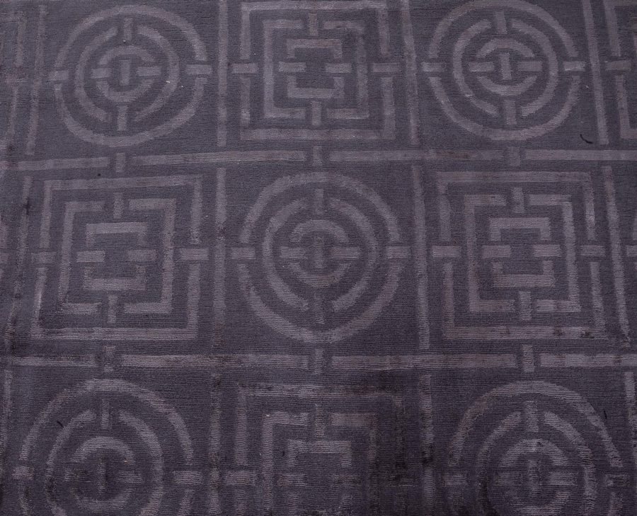 Doris Leslie Blau Collection Art Deco Design Tibetan Handmade Wool and Silk Rug N12755