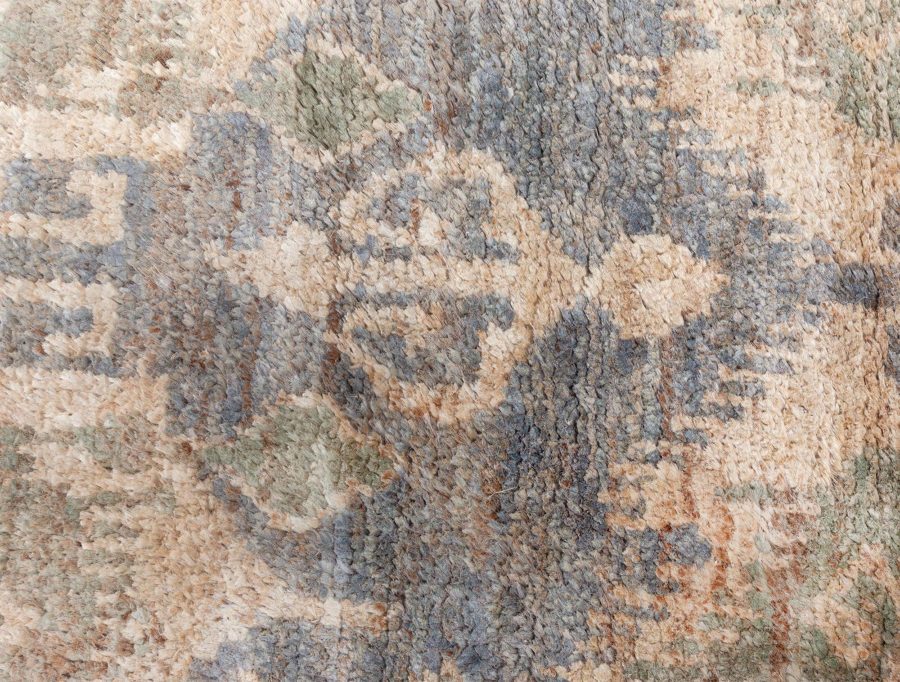 Doris Leslie Blau Collection Contemporary Mallow Mint Abstract Handmade Rug N12759