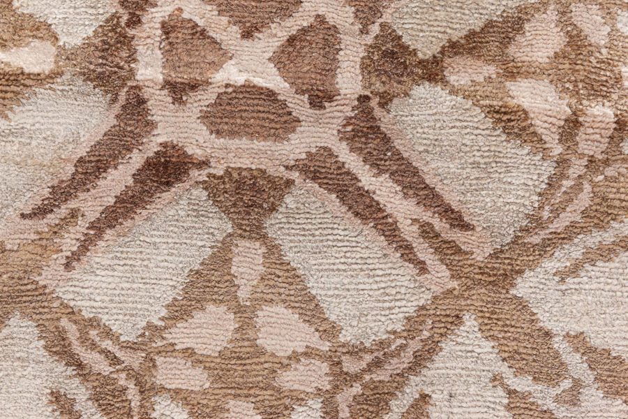 Doris Leslie Blau Collection One-of-a-kind Modern Botanic Handmade Silk Rug N12765