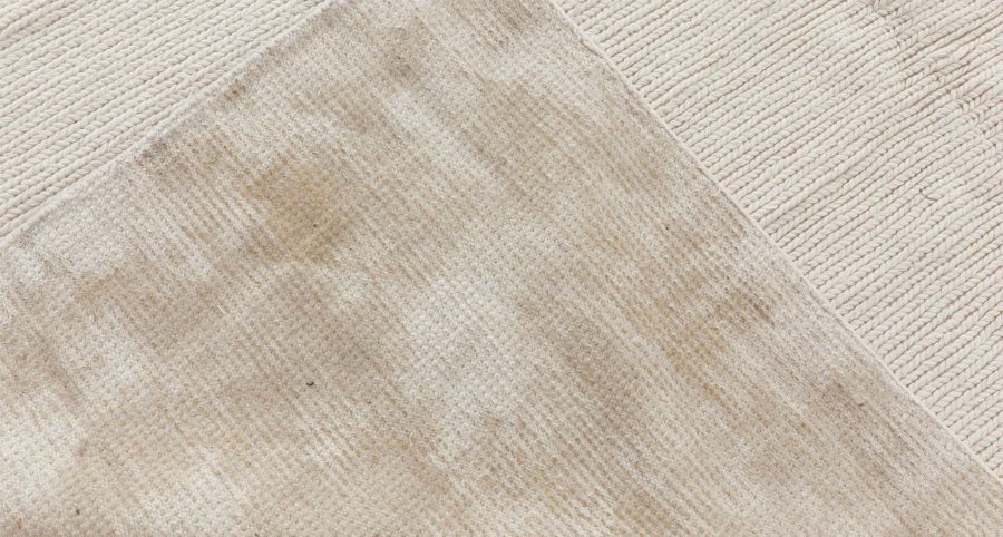 Doris Leslie Blau Collection Modern Solid Beige Handmade Rug N12768