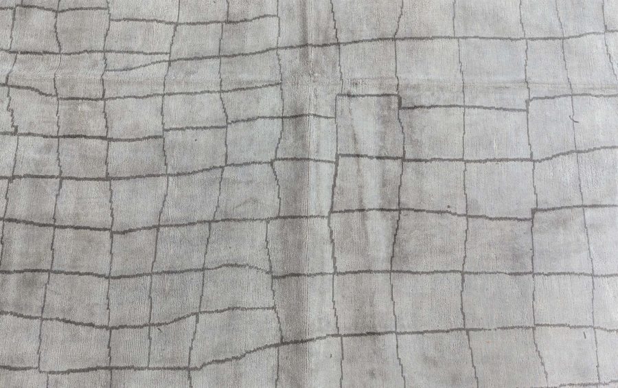 Doris Leslie Blau Collection Oversized Modern Abstrat Crocodile Silk Rug N12771