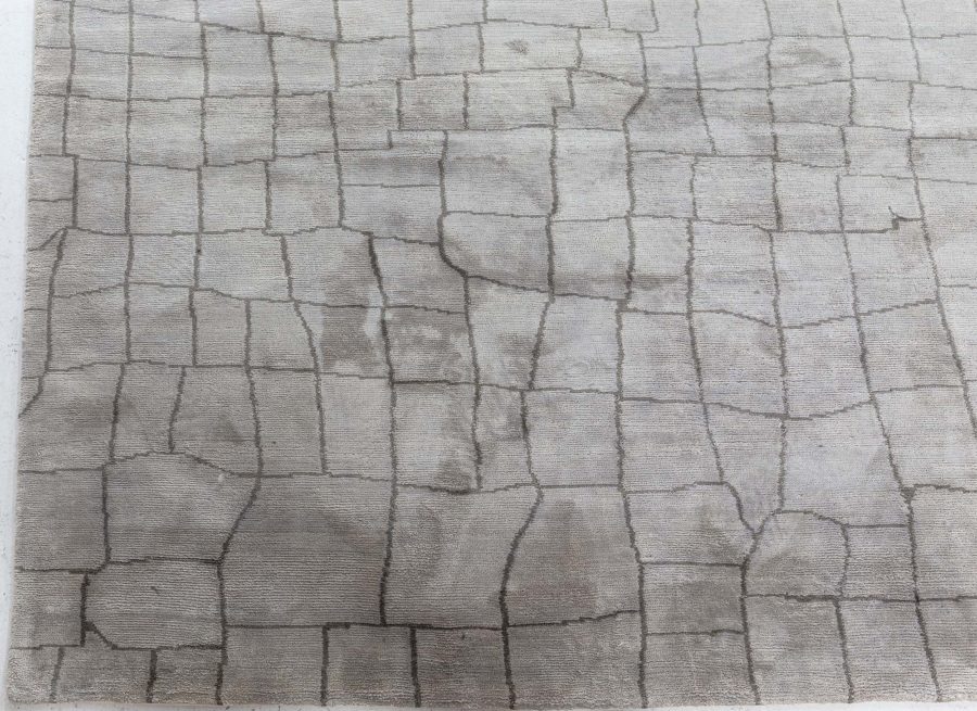 Doris Leslie Blau Collection Oversized Modern Abstrat Crocodile Silk Rug N12771
