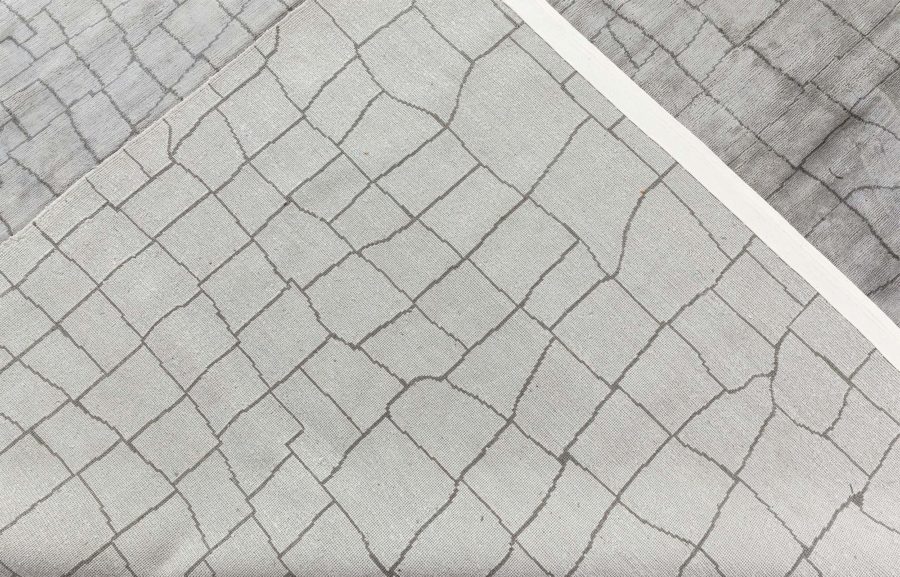 Doris Leslie Blau Collection Oversized Modern Abstrat Crocodile Silk Rug N12771