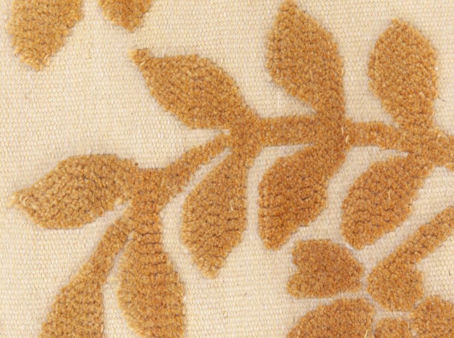 Doris Leslie Blau Collection Design Handmade Rug in Brown and Orange N12802