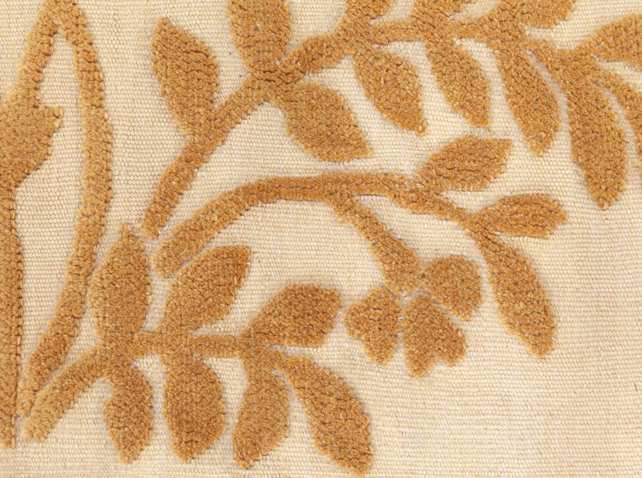 Doris Leslie Blau Collection Design Handmade Rug in Brown and Orange N12802