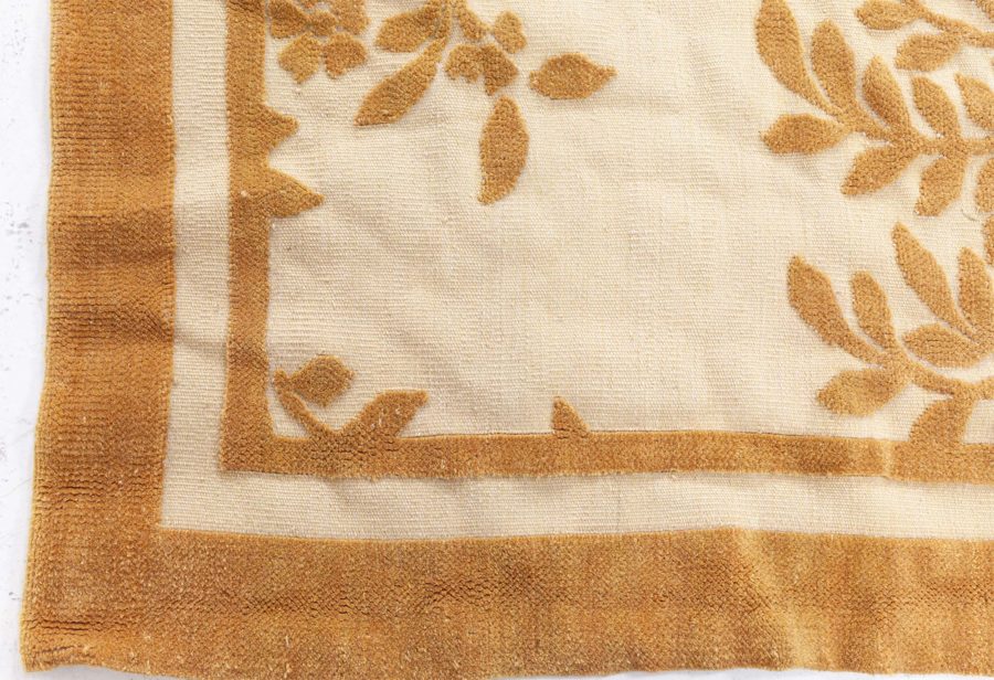 Doris Leslie Blau Collection Design Handmade Rug in Brown and Orange N12802
