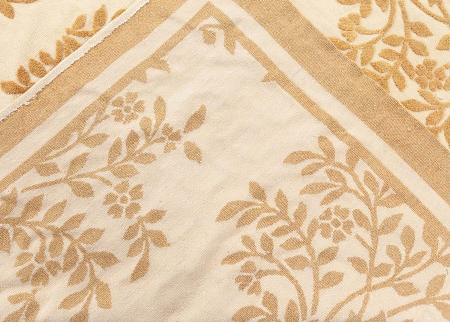 Doris Leslie Blau Collection Design Handmade Rug in Brown and Orange N12802