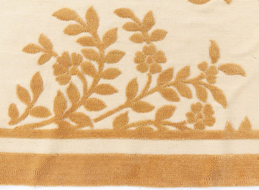 Doris Leslie Blau Collection Design Handmade Rug in Brown and Orange N12802
