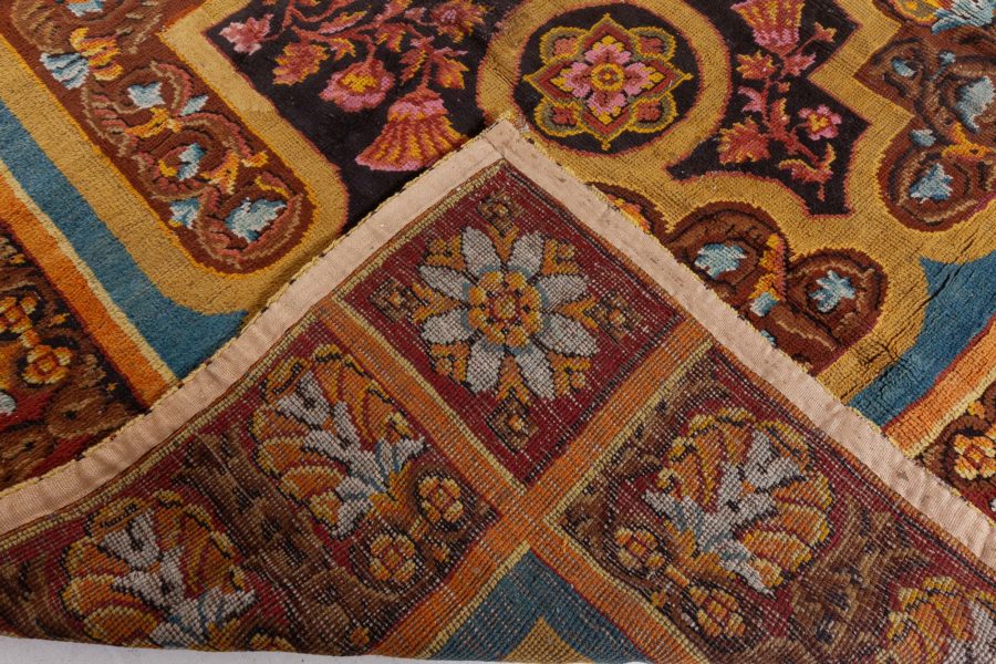 Antique Axminster Botanic Handmade Wool Carpet BB1316