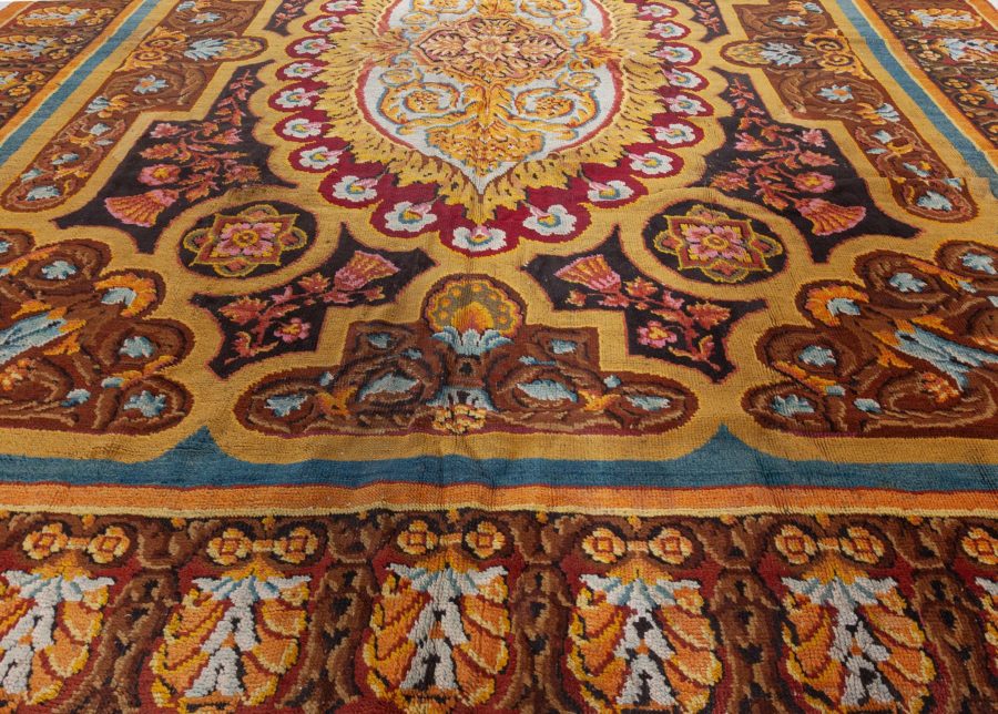 Antique Axminster Botanic Handmade Wool Carpet BB1316