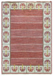 Swedish flat woven wool Rug designed by Anna-Greta Sjökvist for Svenskt Tenn BB4949