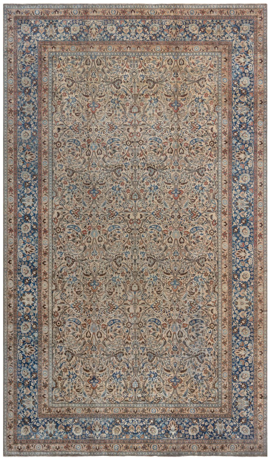 Antique Persian Khorassan Botanic Handmade Wool Rug BB7286