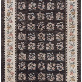 Antique Bessarabian Russian Allover Floral Light Beige Flatweave Wool Rug – Circa 1900 Tapestry BB8782