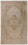 Antique Indian Amritsar Pale Brown and Beige Handwoven Wool Rug BB5779