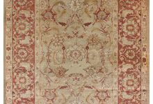 Vintage Pale Beige Background Botanic Indian Amritsar Carpet BB2651
