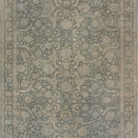 Vintage Chinese Floral Oversized Pale Sand Hand-Knotted Wool Carpet BB7556